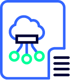 Document‐style icon with a cloud connecting to three circles and text lines, labelled ‘Guidelines index API.