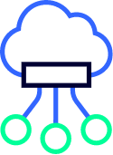 Stylised cloud icon connecting to three circles, labelled ‘All guidelines API.